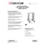 Cres Cor 282-1815 15 Pan End Load Half Height Aluminum Bun / Sheet Pan Rack / Mobile Work Station with Extruded Sidewalls - Assembled