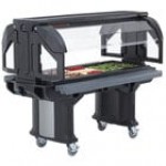 Cambro VBRLHD6186 Navy Blue 6' Versa Food / Salad Bar with Heavy Duty Casters - Low Height Cambro VBRLHD6186 Navy Blue 6' Versa Food / Salad Bar with Heavy Duty Casters - Low Height