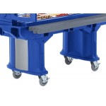 Cambro VBRLHD6186 Navy Blue 6' Versa Food / Salad Bar with Heavy Duty Casters - Low Height Cambro VBRLHD6186 Navy Blue 6' Versa Food / Salad Bar with Heavy Duty Casters - Low Height