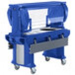 Cambro VBRLHD6186 Navy Blue 6' Versa Food / Salad Bar with Heavy Duty Casters - Low Height Cambro VBRLHD6186 Navy Blue 6' Versa Food / Salad Bar with Heavy Duty Casters - Low Height