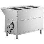 ServIt Three Pan Sealed Well Electric Steam Table with Fully Enclosed Base - 120V, 1,500W