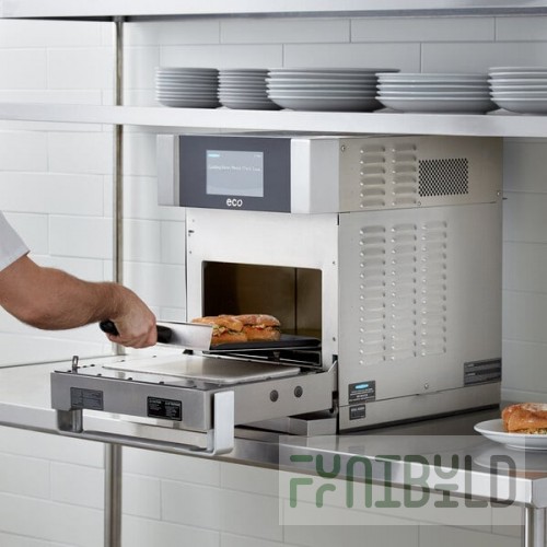 TurboChef Eco Stainless Steel Electric Countertop Rapid Cook Ventless Oven with One Touch Controls - 208/240V, 1 Phase