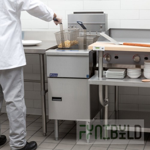 Pitco® SG14RS Solstice Natural Gas 40-50 lb. Floor Fryer - 122,000 BTU