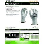 Cordova Monarch White Engineered Fiber Cut Resistant Gloves with White Polyurethane Palm Coating - Extra Large