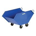 Vestil CHIP-26.7 26.7 Cu. Ft. Blue Steel Chip and Waste Truck with 8 Vestil CHIP-26.7 26.7 Cu. Ft. Blue Steel Chip and Waste Truck with 8