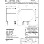 Vestil CHIP-26.7 26.7 Cu. Ft. Blue Steel Chip and Waste Truck with 8 Vestil CHIP-26.7 26.7 Cu. Ft. Blue Steel Chip and Waste Truck with 8