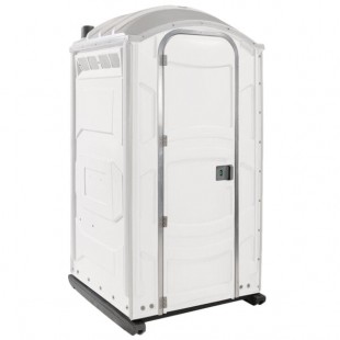 PolyJohn PJN3-1008 White Portable Restroom with Translucent Top - Assembled