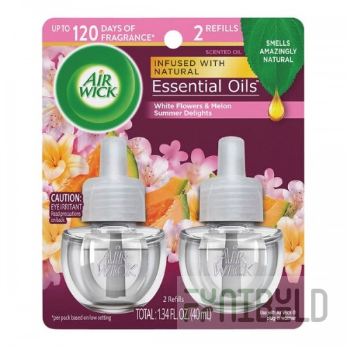 Air Wick RAC91112PK Summer Delights Scented Oil Fragrance Diffuser Refill - 12/Case