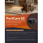 AlorAir Purisystems PuriCare S2 Black Commercial Portable 2-Stage HEPA Filtration Air Scrubber - 115V
