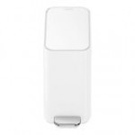 simplehuman CW2096 1.3 Gallon / 5 Liter Brushed Stainless Steel Rectangular Slim Step-On Trash Can with Liner Pocket