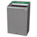 Rubbermaid® 1961506 Configure 33 Gallon Stenni Gray 1 Stream Organic Waste Indoor Rectangular Recycling Bin