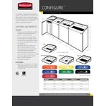 Rubbermaid® 1961506 Configure 33 Gallon Stenni Gray 1 Stream Organic Waste Indoor Rectangular Recycling Bin