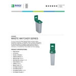 Busch Systems Waste Watcher 202625 23 Gallon Gray HDPE Decorative Organics Bin with Green Lid Busch Systems Waste Watcher 202625 23 Gallon Gray HDPE Decorative Organics Bin with Green Lid