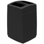 Commercial Zone 73300299 PolyTec 42 Gallon Square Beige Trash Can and Ashtray Dome Lid Set