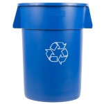 Carlisle 841044REC14 Bronco 44 Gallon Blue Round Recycling Trash Can Carlisle 841044REC14 Bronco 44 Gallon Blue Round Recycling Trash Can