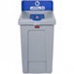 Rubbermaid® Slim Jim 2171557 33 Gallon Single-Stream Mixed Recycling Station with Lid