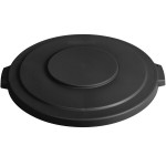 Carlisle 84103303 Bronco 32 Gallon Black Flat Round Trash Can Lid Carlisle 84103303 Bronco 32 Gallon Black Flat Round Trash Can Lid