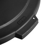 Carlisle 84103303 Bronco 32 Gallon Black Flat Round Trash Can Lid Carlisle 84103303 Bronco 32 Gallon Black Flat Round Trash Can Lid