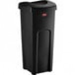 Rubbermaid® 6903569BKKIT Untouchable 92 Qt. / 23 Gallon Black Square Trash Can with Drop Shot Lid Rubbermaid® 6903569BKKIT Untouchable 92 Qt. / 23 Gallon Black Square Trash Can with Drop Shot Lid
