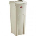 Rubbermaid® 6903569BKKIT Untouchable 92 Qt. / 23 Gallon Black Square Trash Can with Drop Shot Lid Rubbermaid® 6903569BKKIT Untouchable 92 Qt. / 23 Gallon Black Square Trash Can with Drop Shot Lid