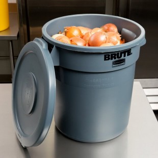 Rubbermaid® BRUTE 10 Gallon Gray Round Trash Can and Lid Rubbermaid® BRUTE 10 Gallon Gray Round Trash Can and Lid