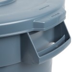 Rubbermaid® BRUTE 10 Gallon Gray Round Trash Can and Lid