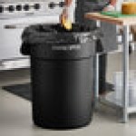 Advantage Supplies 44 Gallon Black Round Commercial Trash Can