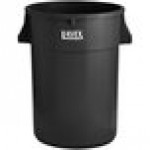 Advantage Supplies 44 Gallon Black Round Commercial Trash Can