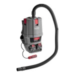 Sanitaire Transport SC580A 4 Qt. Cordless Brushless Backpack Vacuum with (2) 8 Ah Lithium Ion Batteries, 1 Dual-Port Charger, and HEPA Filtration - 400W
