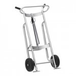 Valley Craft 1,000 lb. 2-Wheel Aluminum Drum Truck with Brakes and Solid Rubber Wheels F82050A2