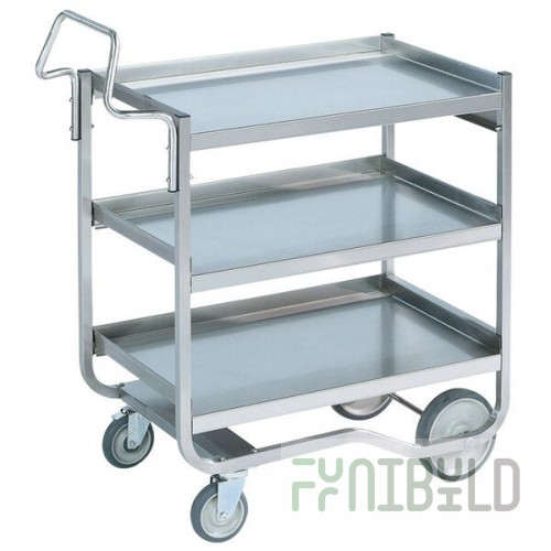 Vollrath 97208 Heavy-Duty Stainless Steel 3 Shelf Utility Cart - 44