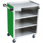 Lakeside 615 4 Shelf Standard Duty Stainless Steel Utility Cart with Enclosed Base - 16 1/2 Lakeside 615 4 Shelf Standard Duty Stainless Steel Utility Cart with Enclosed Base - 16 1/2