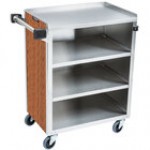 Lakeside 615 4 Shelf Standard Duty Stainless Steel Utility Cart with Enclosed Base - 16 1/2 Lakeside 615 4 Shelf Standard Duty Stainless Steel Utility Cart with Enclosed Base - 16 1/2