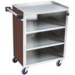 Lakeside 615 4 Shelf Standard Duty Stainless Steel Utility Cart with Enclosed Base - 16 1/2 Lakeside 615 4 Shelf Standard Duty Stainless Steel Utility Cart with Enclosed Base - 16 1/2