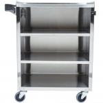 Lakeside 615 4 Shelf Standard Duty Stainless Steel Utility Cart with Enclosed Base - 16 1/2 Lakeside 615 4 Shelf Standard Duty Stainless Steel Utility Cart with Enclosed Base - 16 1/2