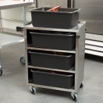 Lakeside 615 4 Shelf Standard Duty Stainless Steel Utility Cart with Enclosed Base - 16 1/2 Lakeside 615 4 Shelf Standard Duty Stainless Steel Utility Cart with Enclosed Base - 16 1/2