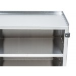 Lakeside 615 4 Shelf Standard Duty Stainless Steel Utility Cart with Enclosed Base - 16 1/2 Lakeside 615 4 Shelf Standard Duty Stainless Steel Utility Cart with Enclosed Base - 16 1/2
