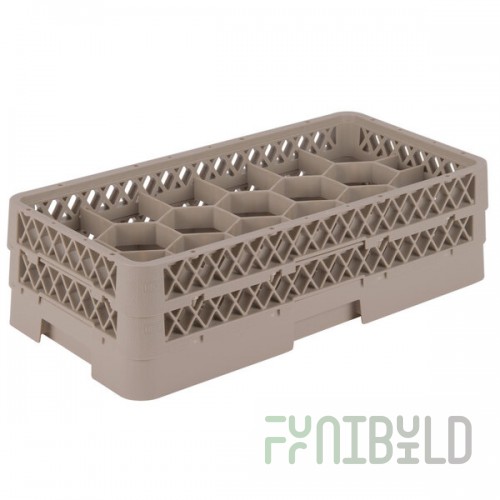 Vollrath HR1FF Traex® Half-Size Beige 17 Compartment 5 1/2
