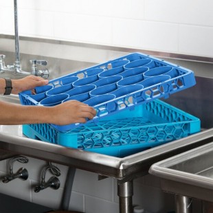 Carlisle REW20S14 OptiClean NeWave 20 Compartment Short Glass Rack Extender Carlisle REW20S14 OptiClean NeWave 20 Compartment Short Glass Rack Extender