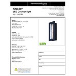 Canarm Kingsly Black Outdoor LED Wall Light - 120V, 14W