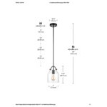 Globe Modern Farmhouse Matte Black Pendant Light with Clear Dome-Shaped Glass Shade - 120V, 60W Globe Modern Farmhouse Matte Black Pendant Light with Clear Dome-Shaped Glass Shade - 120V, 60W