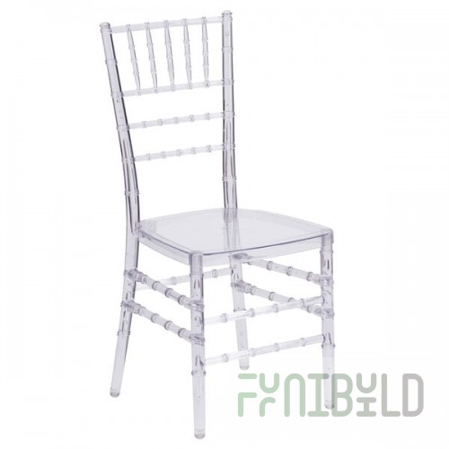 Flash Furniture BH-ICE-CRYSTAL-GG Elegance Chiavari Transparent Polycarbonate Outdoor / Indoor Stackable Chair