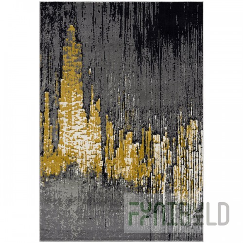 Abani Arto Collection 4' x 6' Metallic Drip Contemporary Area Rug