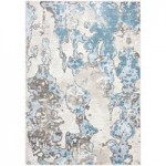 Abani Arto Collection 4' x 6' Metallic Drip Contemporary Area Rug