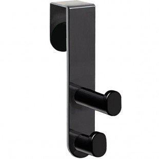 Safco 4227BL Black Plastic Double Over Door Coat Hook