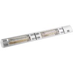 Backyard Pro Courtyard Series Silver Double Tube Electric Outdoor Patio Heater - 220-240V, 3000W - 95/Sample
