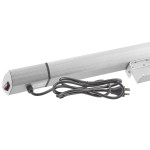 Backyard Pro Courtyard Series Silver Double Tube Electric Outdoor Patio Heater - 220-240V, 3000W - 95/Sample