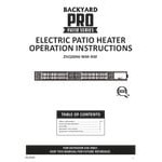 Backyard Pro Courtyard Series Silver Double Tube Electric Outdoor Patio Heater - 220-240V, 3000W - 95/Sample
