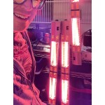 Backyard Pro Courtyard Series Silver Double Tube Electric Outdoor Patio Heater - 220-240V, 3000W - 95/Sample
