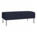 Lesro Luxe Lounge Series Open House Navy Fabric 2-Seat Bench with Steel Legs Lesro Luxe Lounge Series Open House Navy Fabric 2-Seat Bench with Steel Legs